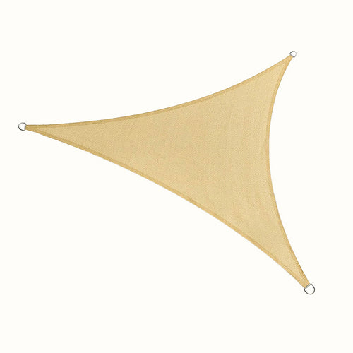Umbrar/prelata de soare triunghi din PE, MESTERINO PE180030303 3 m X 3 m X 3 m, densitate 180g/mp, culoare bej, protectie UV