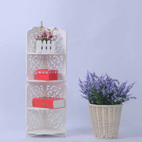 Etajera de colt decorativa cu 4 polite, 80x30 cm - imagine 2