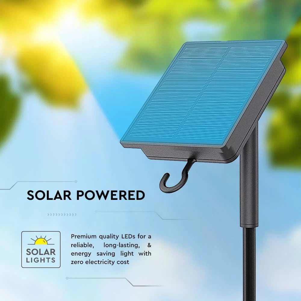 Set Banda LED RGB 60 LED/m cu Panou Solar Rola 5 Metri Iluminare Decorativa - imagine principala