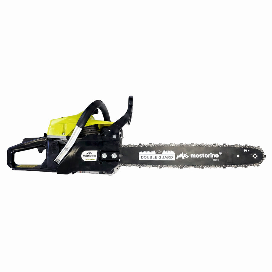 Drujba pe benzina MESTERINO TOOLS NT-CS5200, motor in 2 timpi, 52cc, 3 CP, lama de 18 inch, lant .325