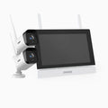 Sistem performant de supraveghere video ANNKE N44WET+I71GK*2, NVR cu ccran tactil 7 inch, 2 camere interior/exterior 3MP, Full HD, vedere nocturna IR, audio, rezistent la intemperii