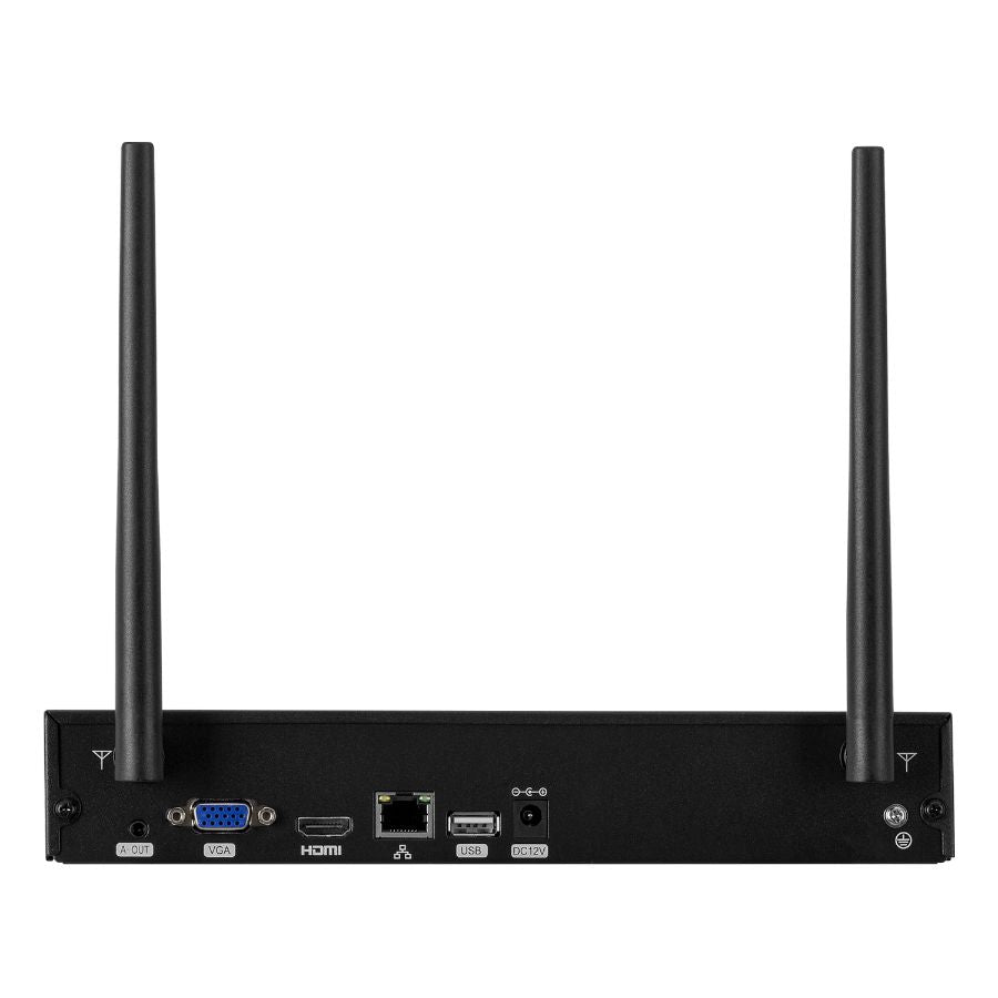 Sistem performant de supraveghere video WiFi ANNKE N48WHR+I71GK*8, NVR 8 canale, 8 camere tip Bullet interior/exterior 3MP, Super HD, vedere nocturna IR, audio, rezistent la intemperii