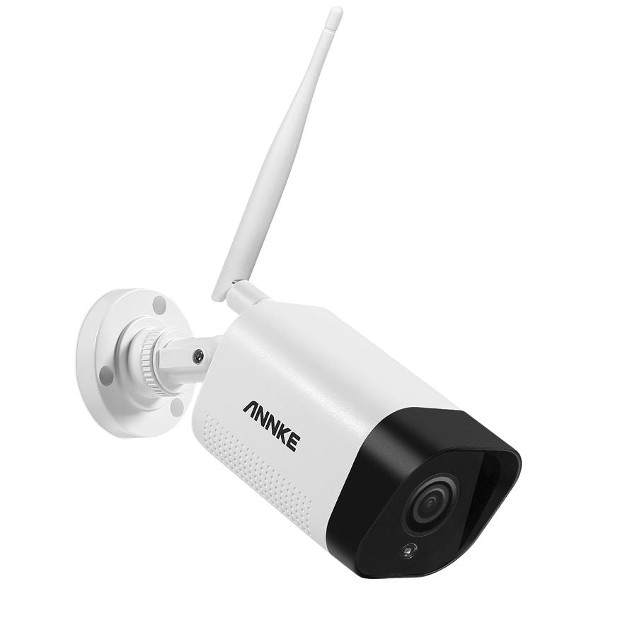 Sistem performant de supraveghere video WiFi ANNKE N48WHR+I71GK*8, NVR 8 canale, 8 camere tip Bullet interior/exterior 3MP, Super HD, vedere nocturna IR, audio, rezistent la intemperii