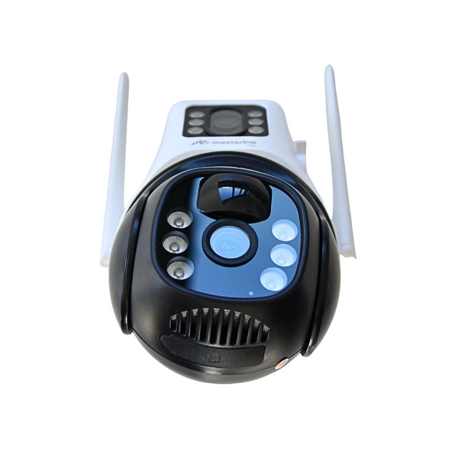Camera de supraveghere WI-FI MESTERINO VISIO MT-IPE7303-4G(EU), cu panou solar, 3MP, 4G, doua camere, senzor de miscare, PTZ, by ENSTER