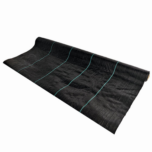 Folie antiburuieni/mulcire din polipropilena, MESTERINO PP10005100, 0,5 m X 100 m, densitate 100g/mp culoare neagra cu dungi, protectie UV