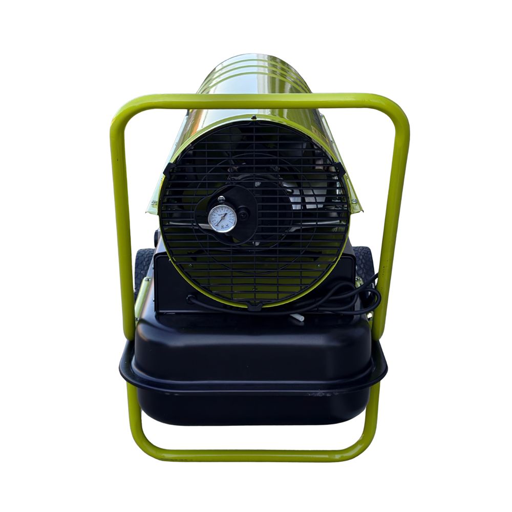 Tun de caldura pe motorina MESTERINO MTRY-100, putere 100 KW, ventilator 340 W, volum de aer 1300 m3/h, capacitate rezervor combustibil 46 litri