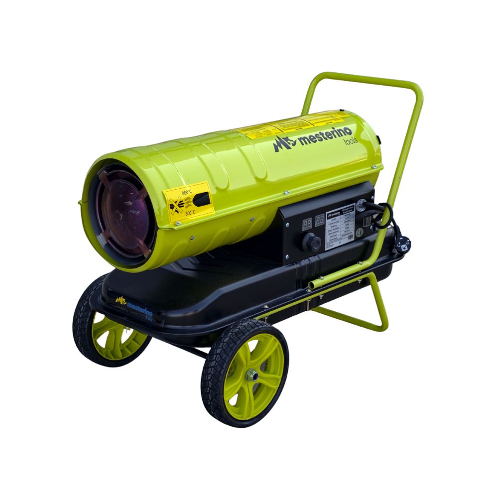 Tun de caldura pe motorina MESTERINO MTRY-50, putere 50 KW, ventilator 230 W, volum aer 720 m3/h, capacitate rezervor combustibil 19 litri