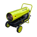 Tun de caldura pe motorina MESTERINO MTRY-70, putere 70 KW, ventilator 240 W, volum aer 1100 m3/h, capacitate rezervor combustibil 38 litri