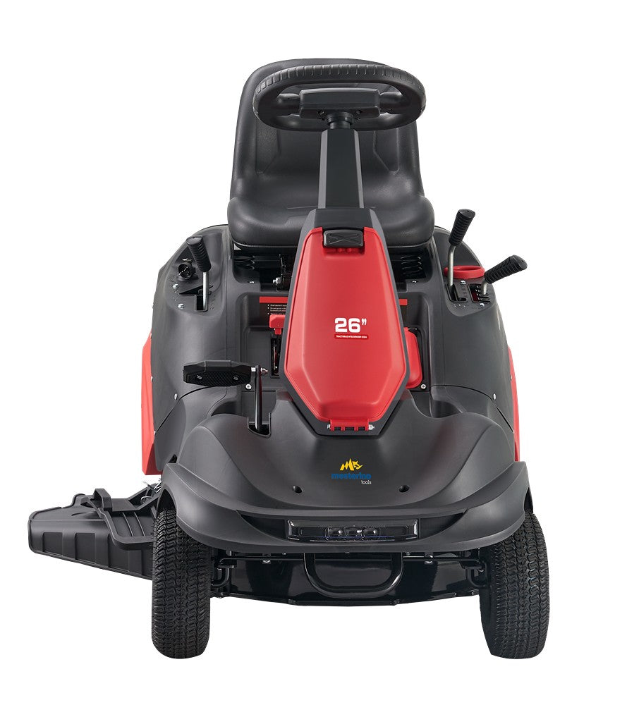 Tractoras pentru tuns gazon/iarba MESTERINO TOOLS MTBJXRM26P-D224, motor LONCIN 224 cmc, putere 7.5 cai, latime de taiere 660 mm, 5 nivele taiere, sac colector 150 litri