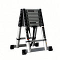 Scara telescopica din aluminiu dubla MESTERINO TOOLS JMTJL-101-D3.8M+3.8M, 3.8+3.8 metri, 2x13 trepte, greutate maxima 150 kg