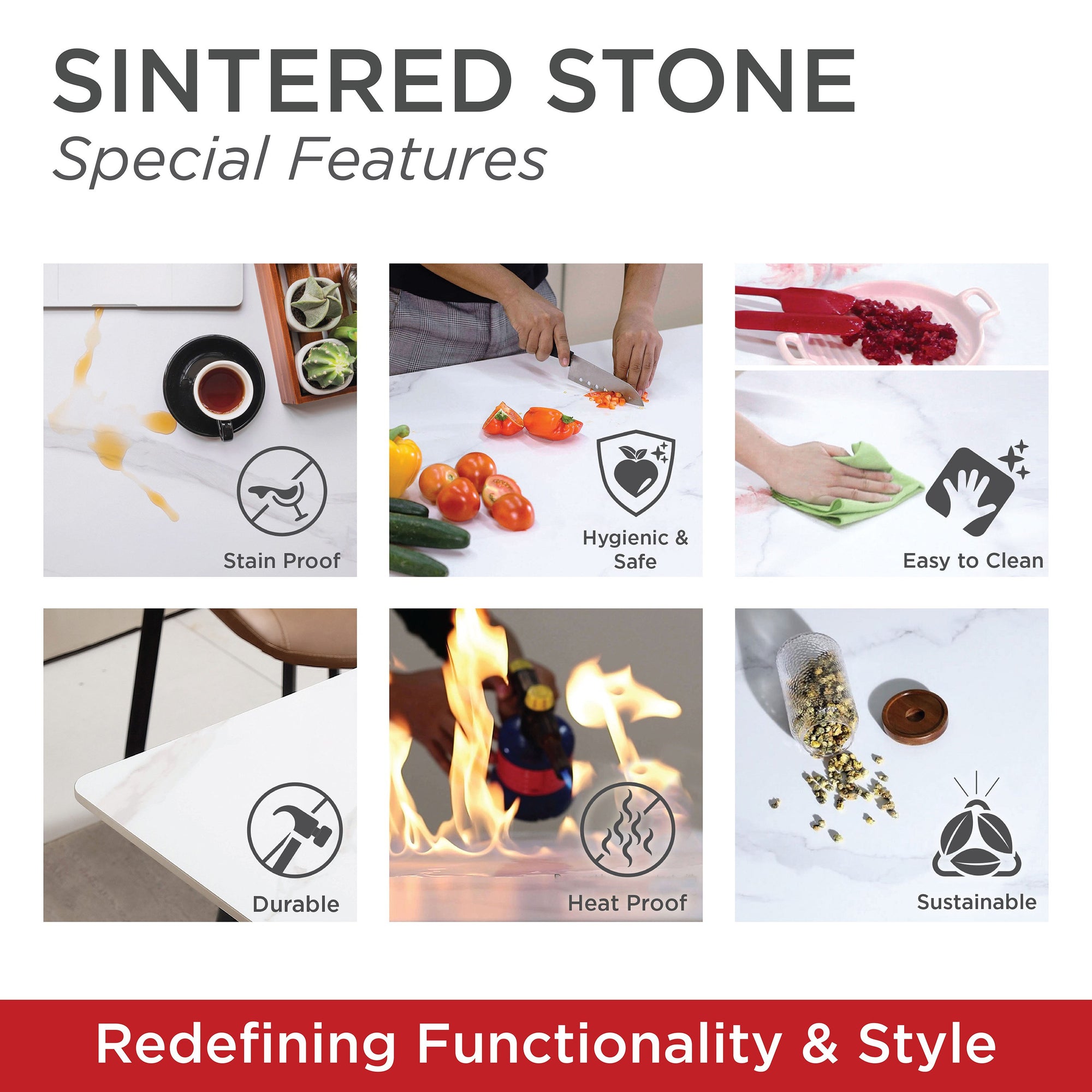 RESIGILAT - Masă de dining moderna din piatra sinterizata