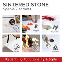 Masă de dining moderna din piatra sinterizata - imagine 10
