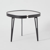 Set 2 Masute de Cafea Moderne din Piatra Sinterizata, Finisaj Lucios, Rezistente la Caldura si Pete, Design Elegant pentru