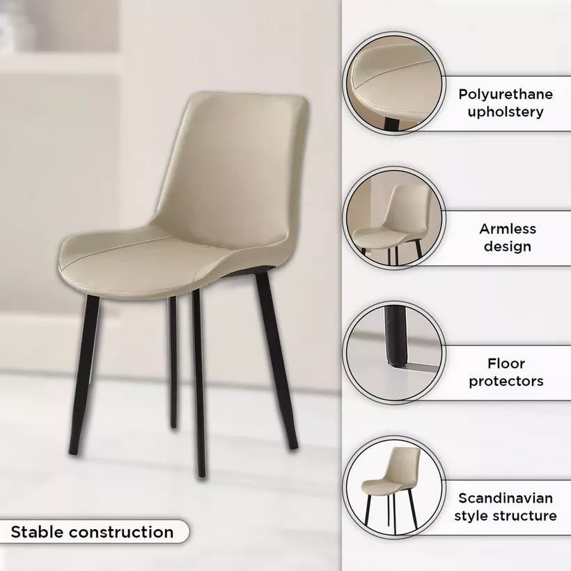 Scaun de dining design scandinav, aspect minimalist, 50 x 46 x 83 cm