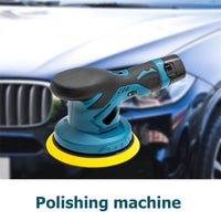 Aparat Polish Auto, 2 Acumulatori 12V, fara fir, portabil, 2500-5000 Rpm, 8 Viteze, Albastru/Negru - imagine 5