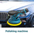 Aparat Polish Auto, 2 Acumulatori 12V, fara fir, portabil, 2500-5000 Rpm, 8 Viteze, Albastru/Negru