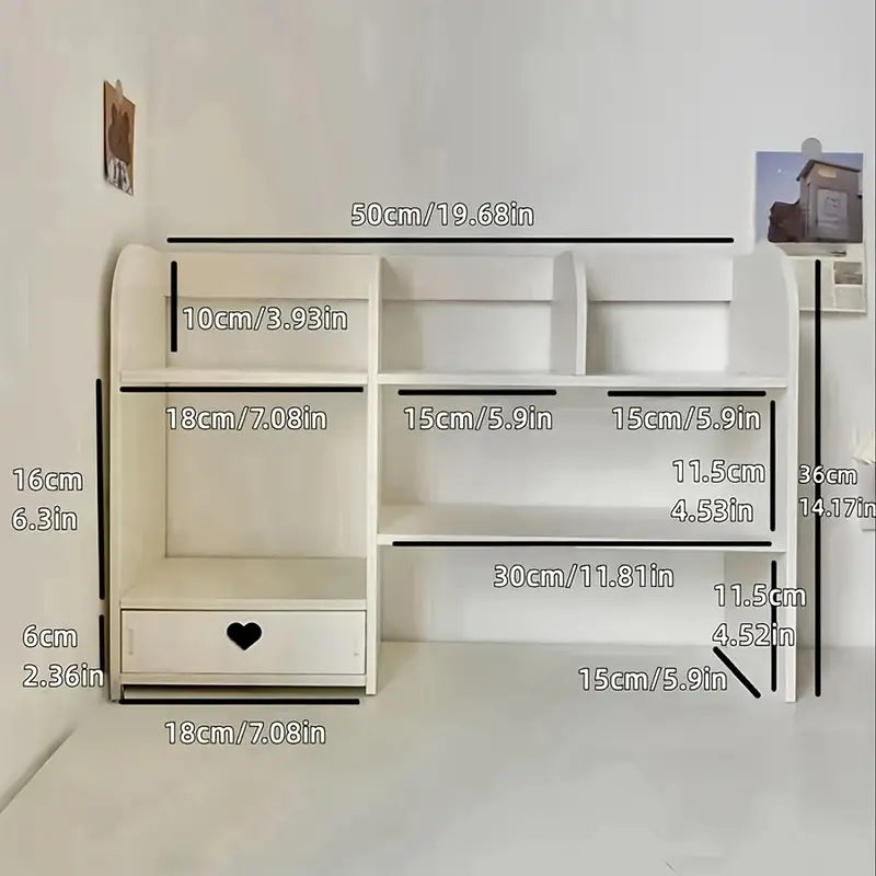 Organizator de birou - Raft cu sertar pentru stocare si decoratiuni