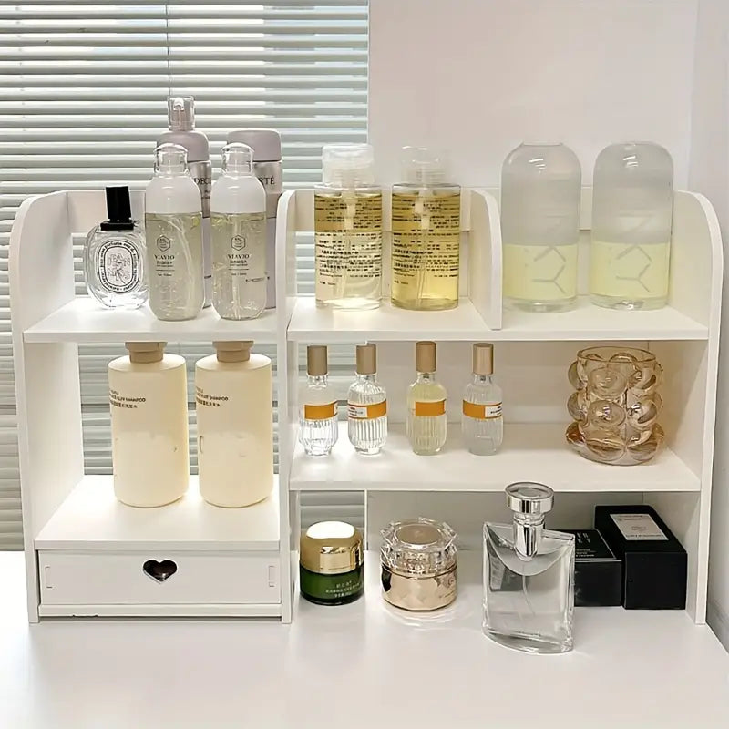 Organizator de birou - Raft cu sertar pentru stocare si decoratiuni