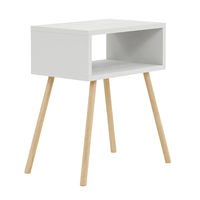 Noptiera cu picioare retro – 44 x 29 x 18 cm – cu raft de depozitare si design vintage