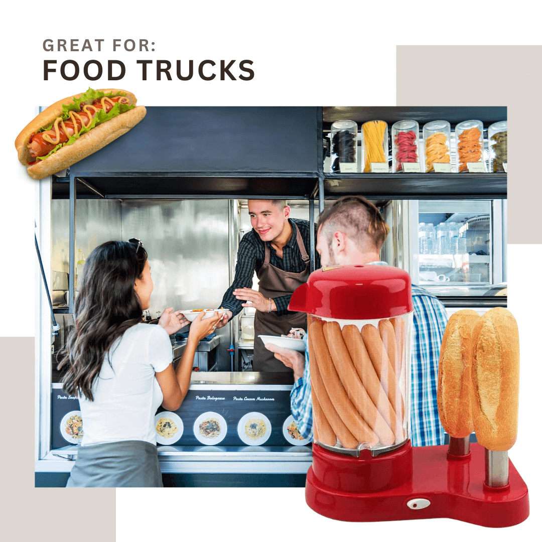 Aparat pentru preparat Hot Dog, 450W, Rosu