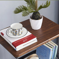 Masuta portabila pentru cafea, otel carbon, 2 polite si cu o masa de lucru, 79 x 43 x 30 cm - imagine 8