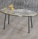 RESIGILAT - Masa de cafea moderna 90x50x42 cm MDF cu picioare metalice