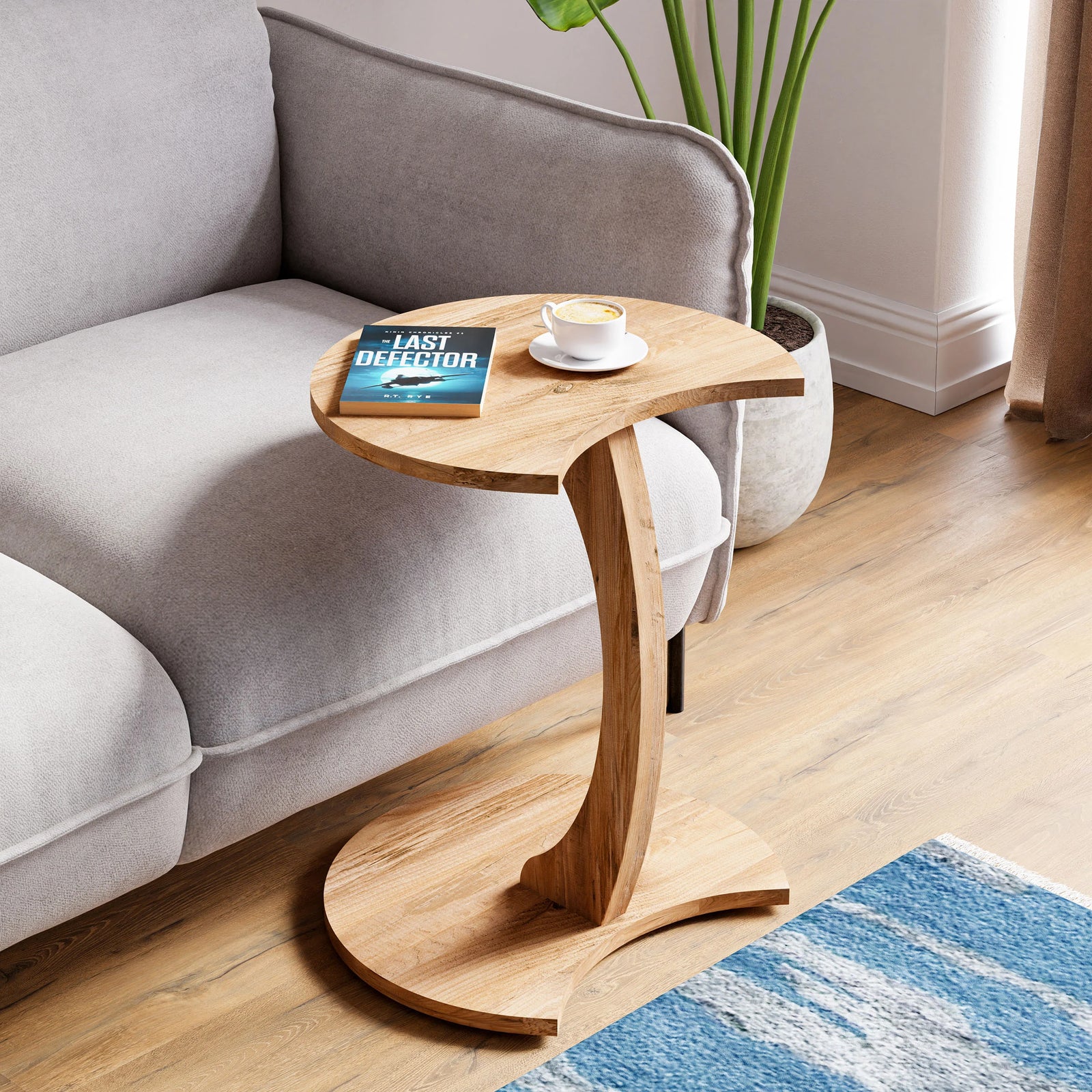 Masuta rotunda cu roti, 45 x 56 cm, design ergonomic si stabil