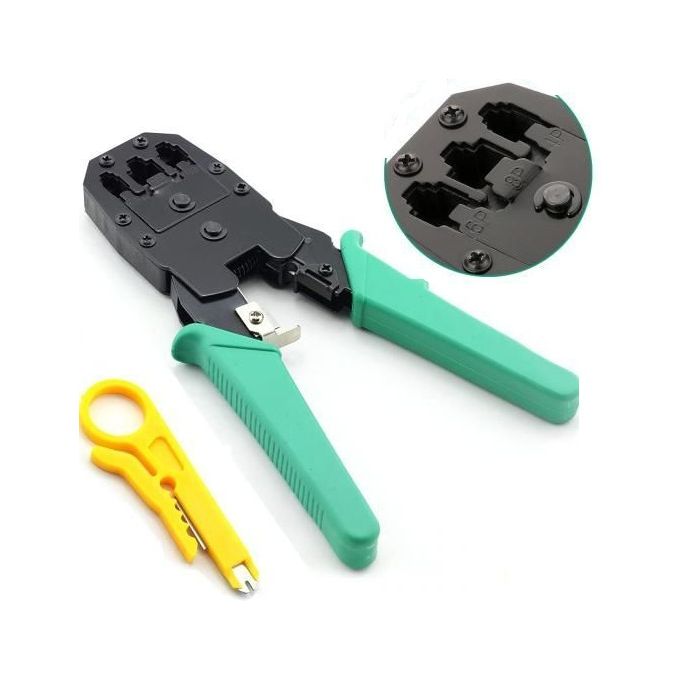 Cleste profesional pentru sertizat mufe RJ45, RJ12, RJ11 – 195 mm