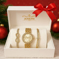 Set Ceas Elegant Dama cu Bratari Decorate cu Cristale
