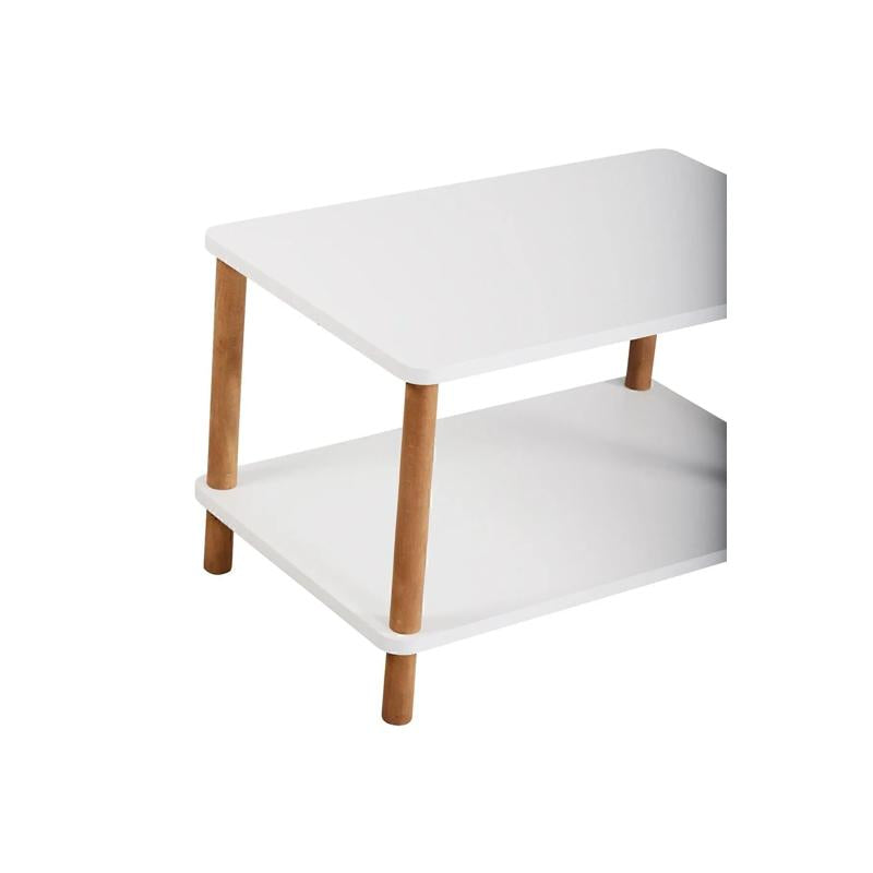 Masuta cafea moderna cu raft, design scandinav, 70x44x43 cm