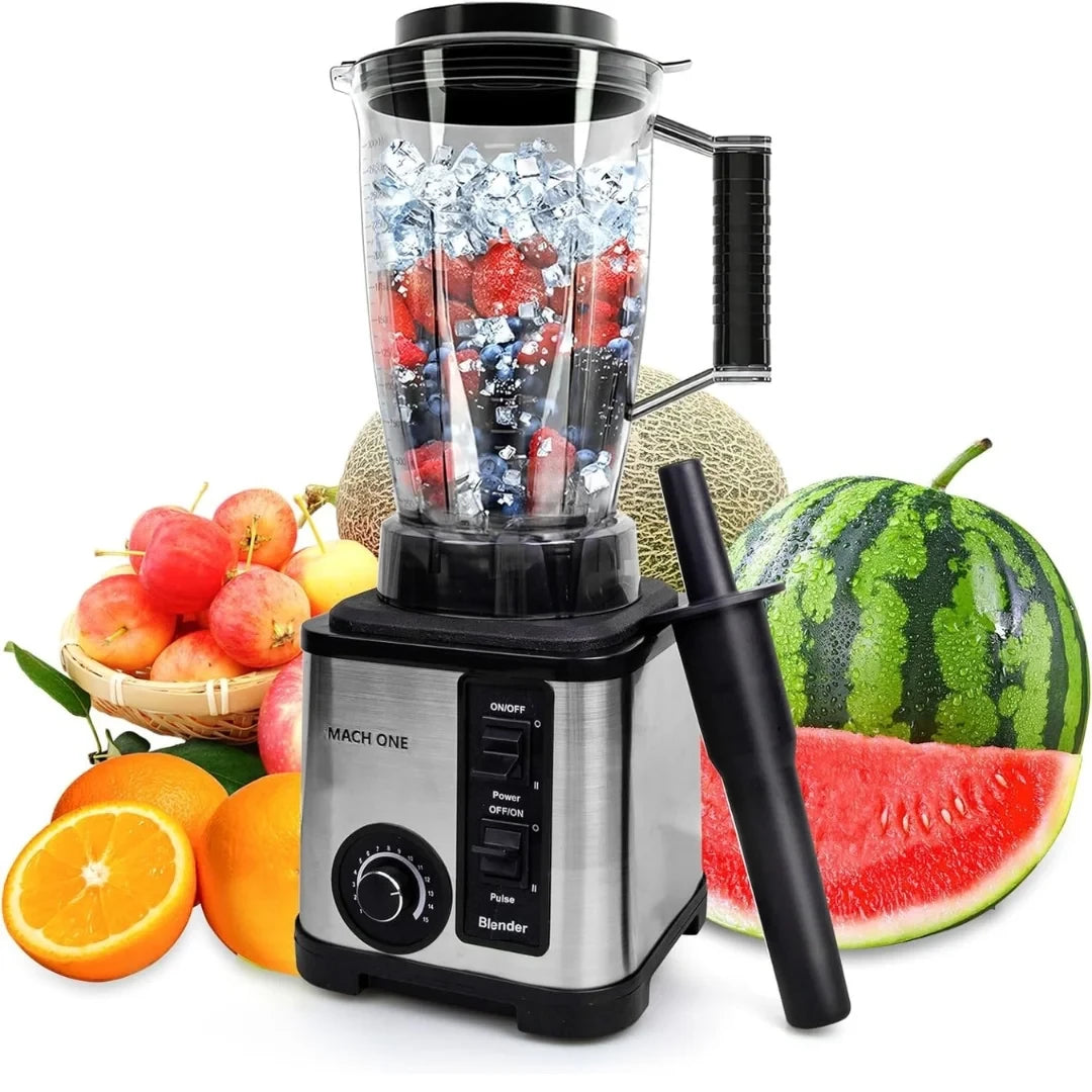 Robot de Bucatarie Multifunctional 6-în-1 Mach One BF-5052 – 3 Recipiente, Motor 9500W, 15 Trepte de Viteză, Blender + Tocator + Razatoare