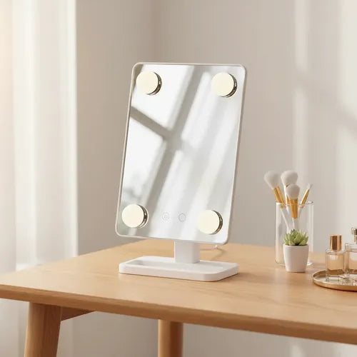 Oglinda de Toaleta cu 4 Lumini LED Control Tactil 3 Culori Lumina Alb 30x18cm - detaliu produs