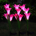 Set 2  lampi solare tip crin 75 cm pentru gradina iluminare decorativa exterior