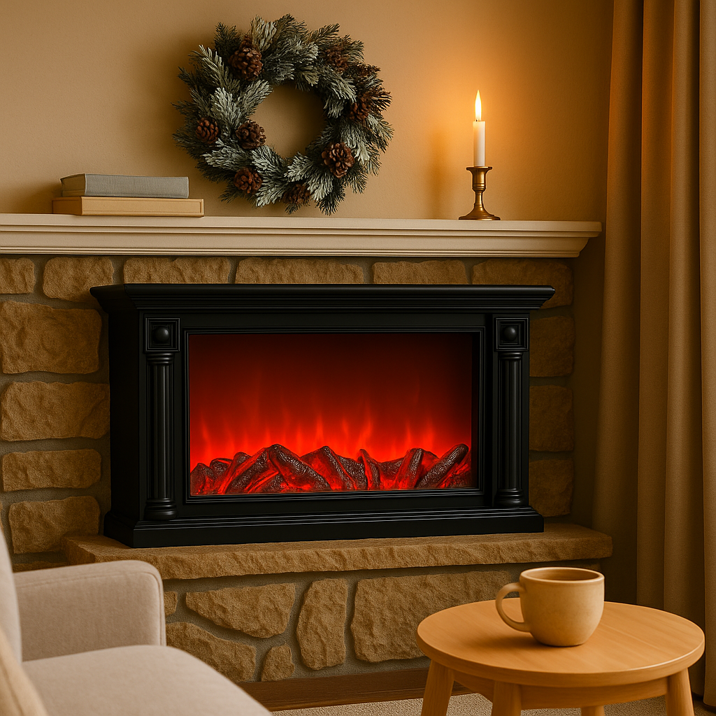 Semineu decorativ Bellamonte 64 x 27 cm