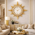 Ceas de perete decorativ auriu 87 cm, model elegant cu efect luxury