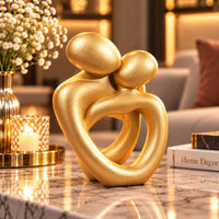 Statuetă Decorativă Cuplu Îmbrățișat – Rășină Finisată, 12,5 × 7,5 × 5 cm - detaliu produs