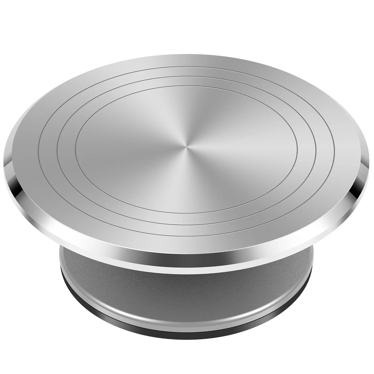 Platou cu picior rotativ pentru decorat tort, aluminiu, diametru 30 cm si picior antiaderent