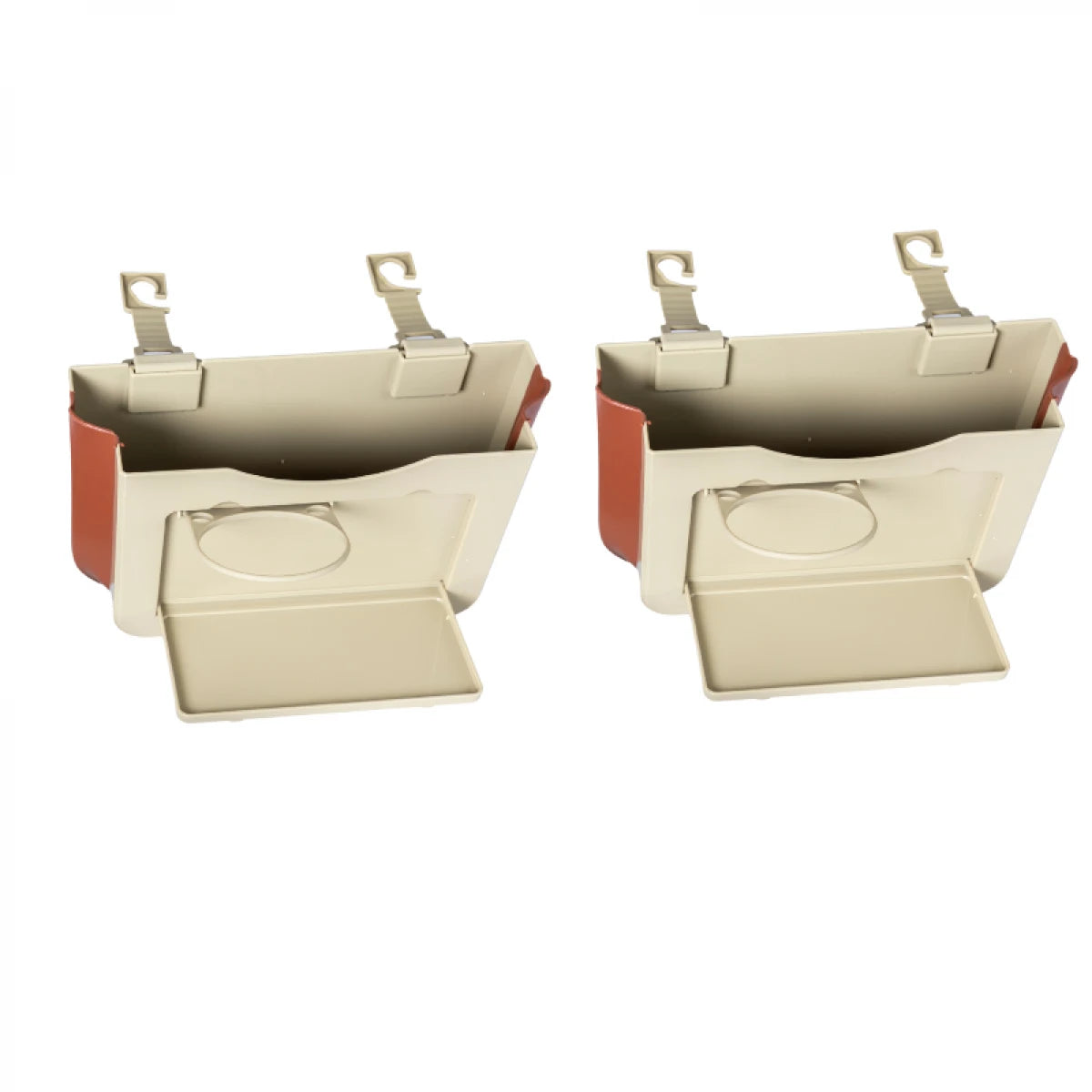 Set 2 organizatoare auto pliabile, montare la scaunul din spate, ABS, 25 x 16.2 x 3 cm