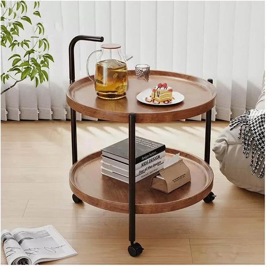 Masa rotunda de cafea pentru living, design nordic 40 x 40 x 65cm