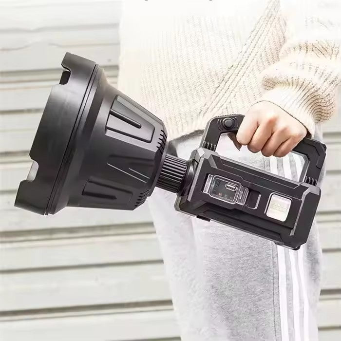 Lanternă Profesionala LED cu Încarcare solara, USB, trepied și 6 Moduri de Iluminat, 3 lentile colorate