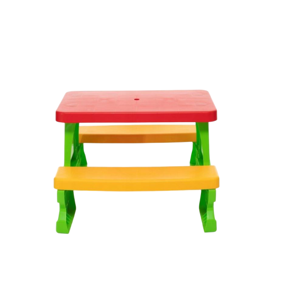 Masuta de picnic pentru 4 copii, 47 x 79 x 70 cm, maxim 35 kg, 2 ani+, Multicolor