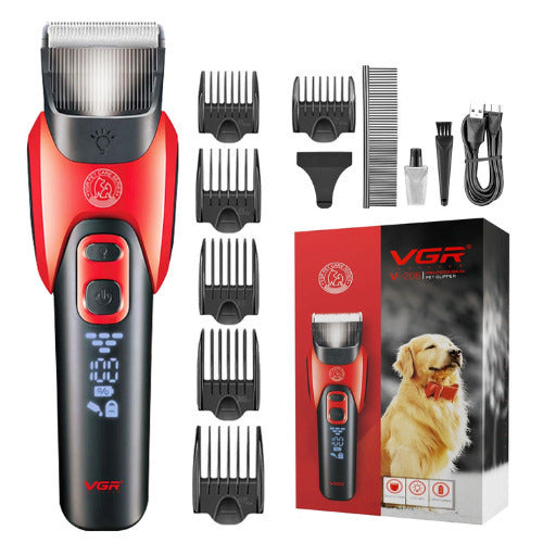 Masina de tuns animale profesionala VGR V-208 cu acumulator si afisaj LED