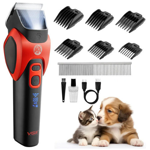 Masina de tuns animale profesionala VGR V-208 cu acumulator si afisaj LED