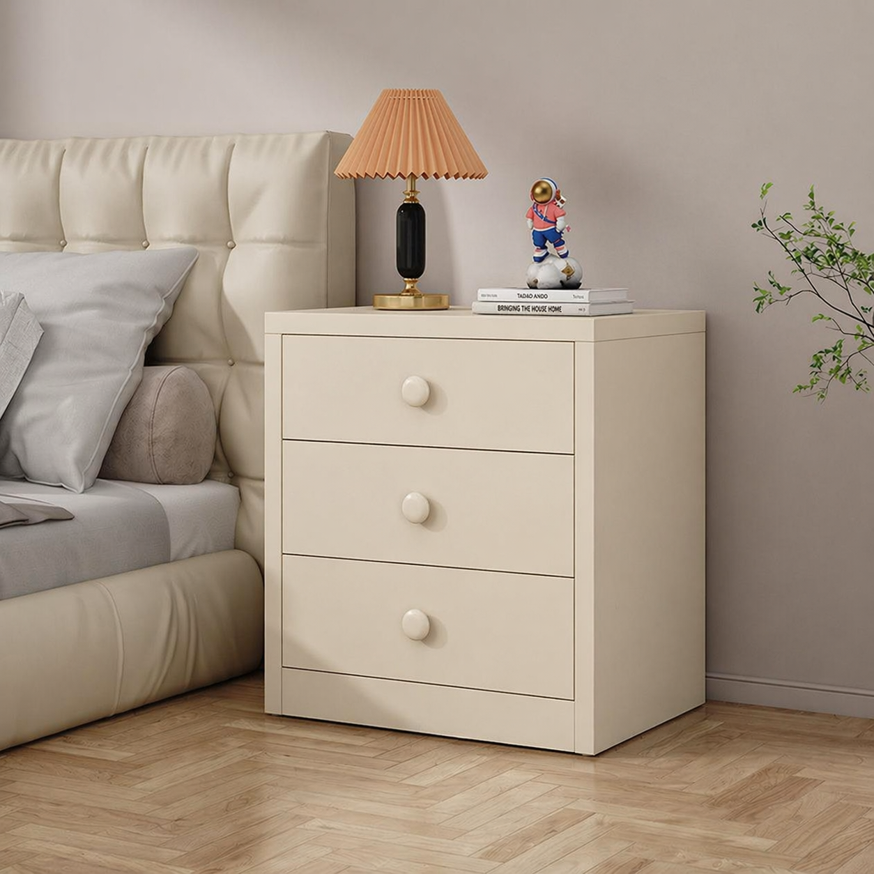 Noptiera minimalista din PAL cu 2 sau 3 sertare