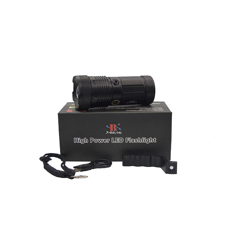 Lanterna profesioana 10W cu laser led si maner, acumulatori 3 x 16500, ZSH-G99-P360