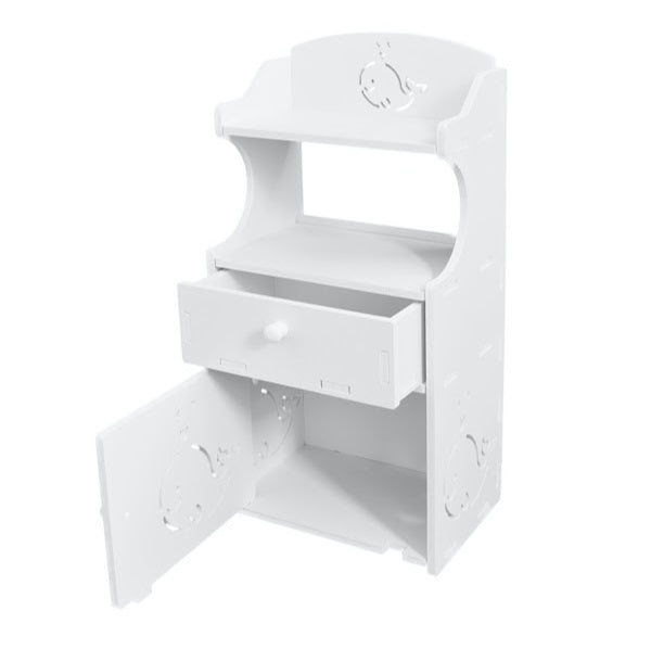 Noptiera cu 3 rafturi, 50.6 x 14 x 17 cm, Alb