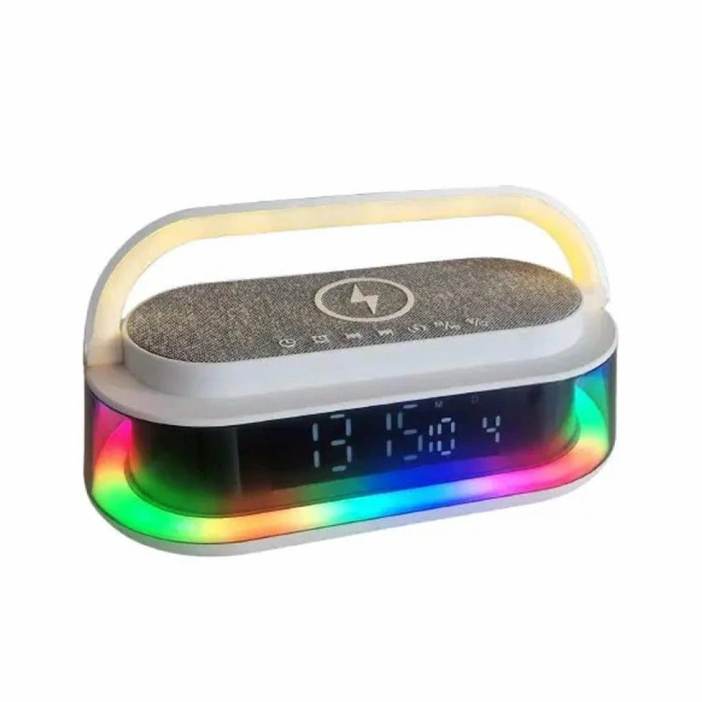 Boxa inteligenta cu ceas LED, incarcare wireless, 15W, Bluetooth 5.3 ,radio FM