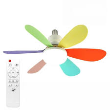 Ventilator de Tavan cu Lampa LED Telecomanda RGB Luminozitate Reglabila - detaliu produs