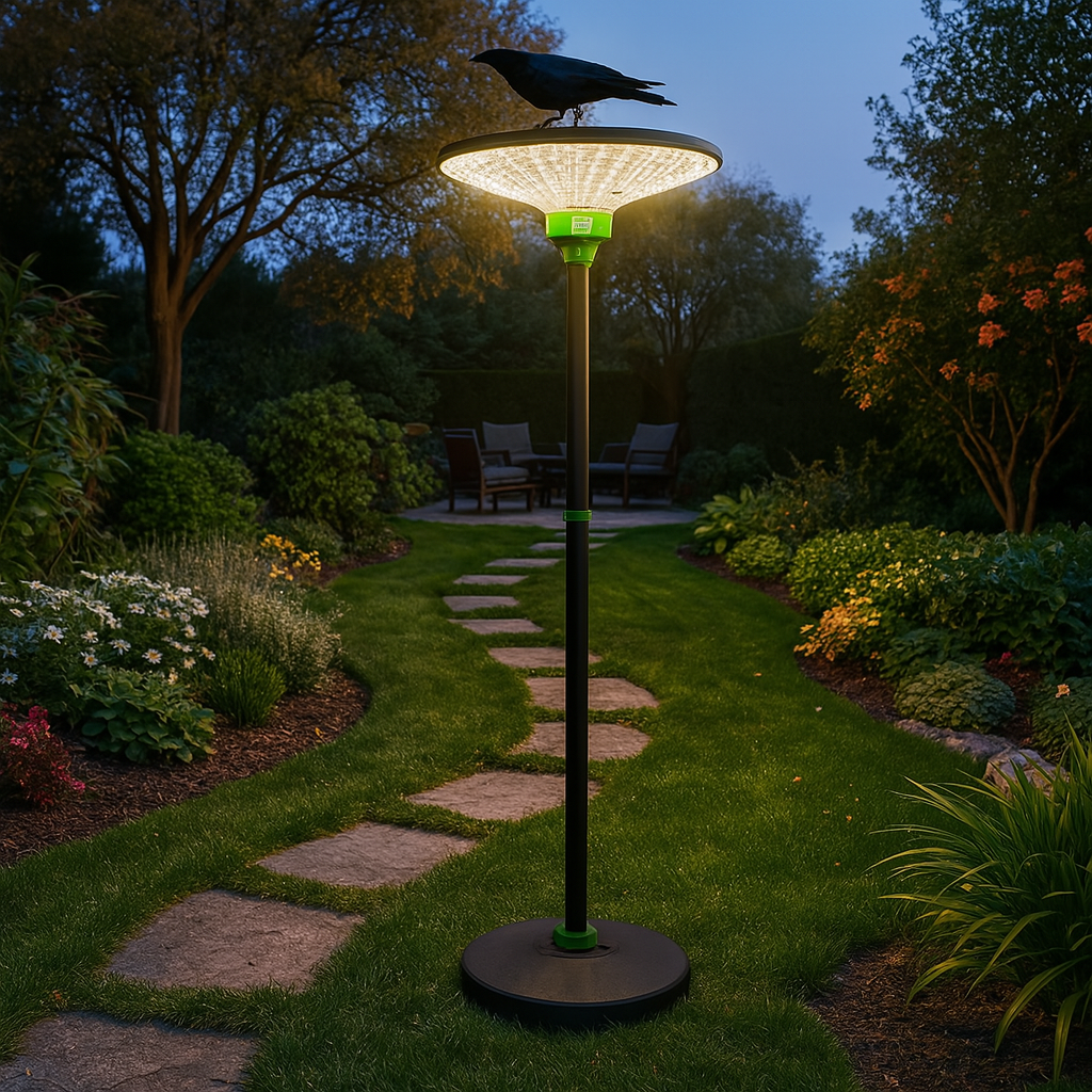 Lampa solara LED 200W, iluminare inteligenta in 3 culori, telecomanda si stalp inclus