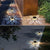 Lampa solara LED decorativa cu proiectie floare, IP65, 5W, alb rece, dimensiuni 12.5 x 6.5 cm